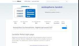 
							         Websphere.landstaronline.com website. Landstar Portal login page.								  
							    