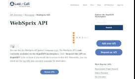 
							         WebSprix API (Overview, Documentation & Alternatives) | RapidAPI								  
							    