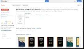 
							         Webster's Practical Dictionary: A Practical Dictionary of the ...								  
							    