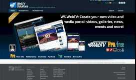 
							         WebTV Solutions: Professional Web Video Platform. Video CMS, Web ...								  
							    