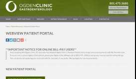 
							         Webview Patient Portal | Ogden Clinic GI at McKay | Ogden | Utah								  
							    