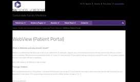 
							         WebView (Patient Portal) | SIU School of Medicine								  
							    