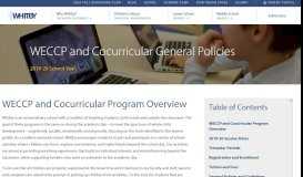 
							         WECCP | Cocurricular General Policies - Whitby School								  
							    