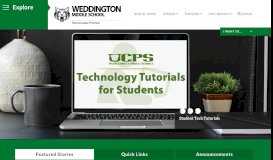 
							         Weddington Middle / Homepage - Union County Public Schools								  
							    