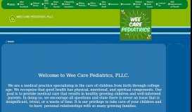 
							         Wee Care Pediatrics, PLLC - Home								  
							    