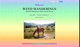 
							         Weed Wanderings newsletter - July 2002 - herbal ... - Susun Weed								  
							    