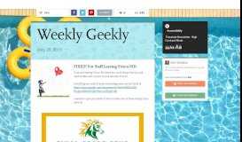 
							         Weekly Geekly | Smore Newsletters								  
							    