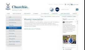 
							         Weekly newsletter - Churchie								  
							    