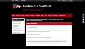 
							         Weekly Newsletter - Collegiate Academy Elementary and Secondary ...								  
							    