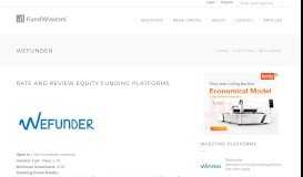 
							         Wefunder Review 2019 Fees, Ratings, Comparisons of Equity ...								  
							    