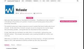 
							         WeFunder - Securities.io								  
							    