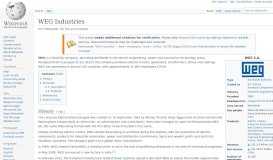 
							         WEG Industries - Wikipedia								  
							    