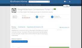 
							         WeightWatchers Connections Portal Download - It is a free program ...								  
							    