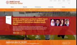 
							         Weill Cornell Medicine - Qatar: Home								  
							    