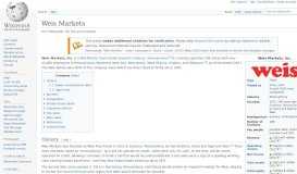 
							         Weis Markets - Wikipedia								  
							    