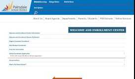 
							         Welcome and Enrollment Center / Online Registration Portal								  
							    