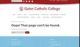 
							         Welcome back! - Galen Catholic College								  
							    