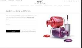 
							         Welcome Back to OPI Pro | OPI								  
							    