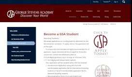 
							         Welcome / Become a GSA Student - George Stevens Academy								  
							    