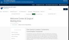 
							         Welcome Center & Surgical Waiting Area | PSL								  
							    
