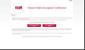 
							         Welcome - Choice Hotels European Franchise Meeting 2019								  
							    