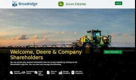
							         Welcome Deere Investors - Broadridge Corporate Issuer ...								  
							    