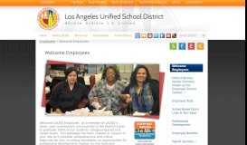 
							         Welcome Employees – Employees – Los Angeles Unified School District								  
							    