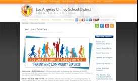 
							         Welcome Families – Families – Los Angeles Unified School District								  
							    