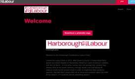 
							         Welcome - Harborough Labour								  
							    