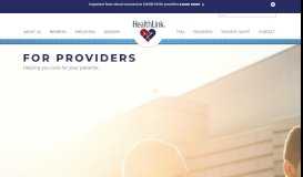 
							         Welcome Health Care Providers | HealthLink								  
							    