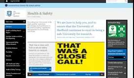 
							         Welcome - Health & Safety - The University of Sheffield								  
							    