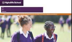 
							         Welcome | Highcliffe School								  
							    