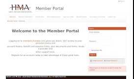 
							         Welcome - HMA - Member Portal - Hawaii Mainland Administrators								  
							    