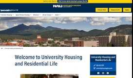 
							         Welcome - Housing and Residence Life - Northern Arizona University								  
							    