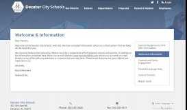
							         Welcome & Information – Parents – Decatur City Schools								  
							    