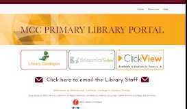 
							         Welcome - Library Portal Landing - Primary School - MCC Library at ...								  
							    