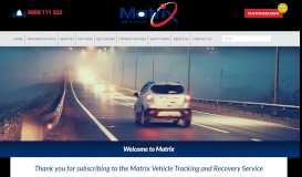 
							         Welcome | Matrix Vehicle Tracking								  
							    