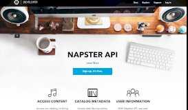 
							         Welcome • Napster API								  
							    