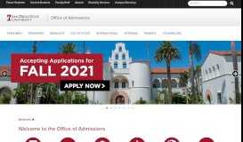 
							         Welcome | Office of Admissions | SDSU								  
							    