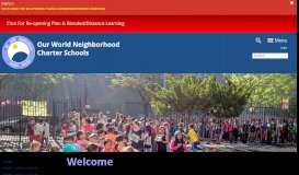 
							         Welcome | Our World Neighborhood Charter School								  
							    