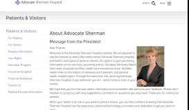 
							         Welcome Patients & Visitors | Elgin IL | Advocate Sherman Hospital								  
							    
