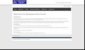 
							         Welcome - Police Careers (MET)								  
							    