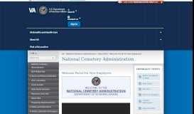 
							         Welcome Portal For New Employees - National Cemetery Administration								  
							    