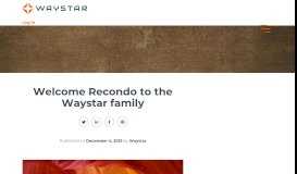 
							         Welcome Recondo to the Waystar family | Waystar								  
							    