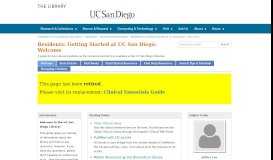 
							         Welcome - Residents: Getting Started at UC San Diego - LibGuides at ...								  
							    
