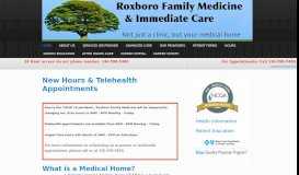 
							         Welcome | Roxboro Family Medicine & Immediate Care								  
							    