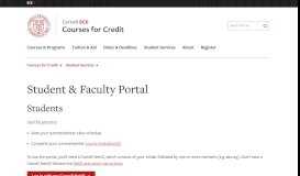 
							         Welcome! / Student and faculty portal / Cornell Summer Session ...								  
							    