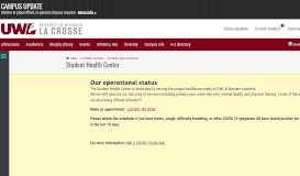 
							         Welcome – Student Health Center | UW-La Crosse								  
							    