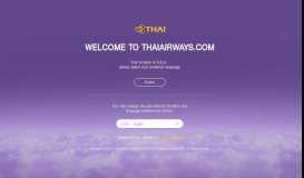 
							         Welcome | THAI AIRWAYS								  
							    