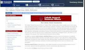 
							         Welcome! - The Catholic Portal from CRRA - LibGuides at Duquesne ...								  
							    